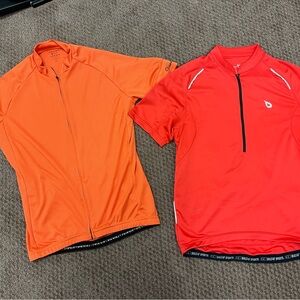 Men’s biking shirts. Size medium. Twin six and Baleaf